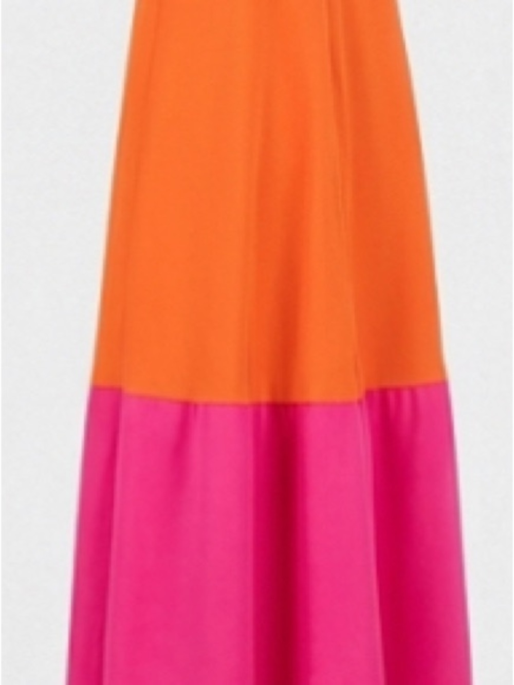 Colorblock Orange and Pink Maxi Skirt